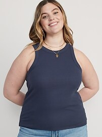 Fitted Rib-Knit Tank Top | Old Navy (US)