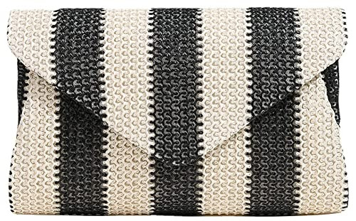 Obosoyo Straw Crossbody Bag Straw Clutch Women Woven Straw Shoulder Bags Summer Beach Envelope Pu... | Amazon (US)