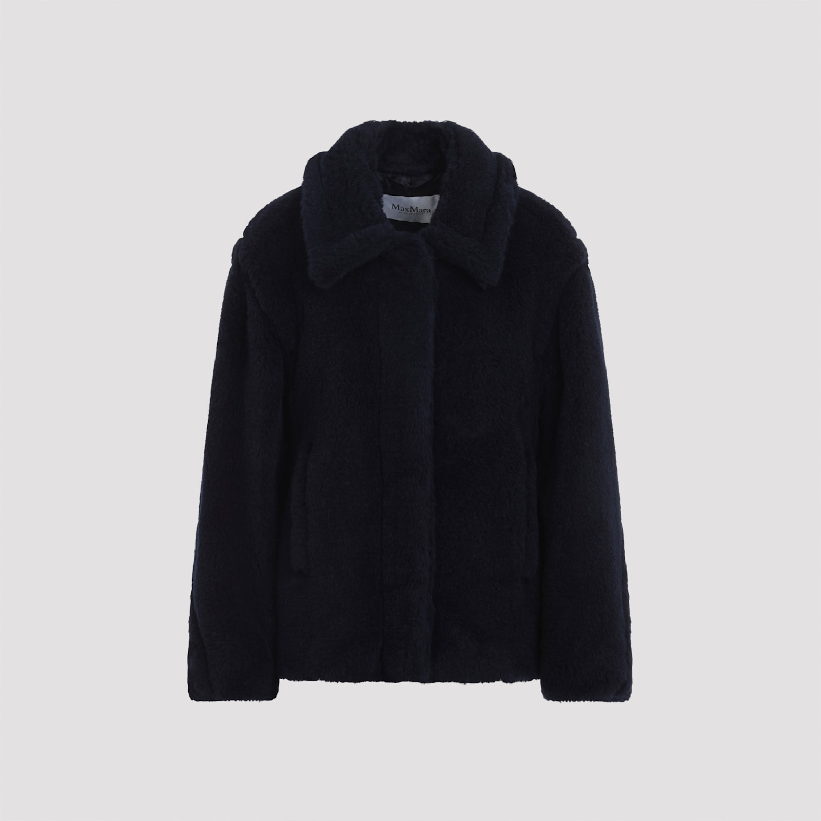 Max Mara Fuggito Short Blue Teddy Coat | Italist.com US
