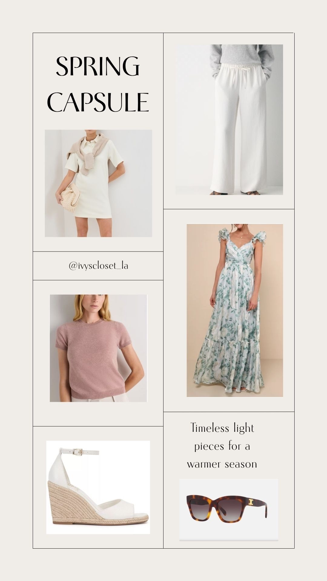 Spring Capsule 

#LTKSeasonal #LTKTravel #LTKWedding