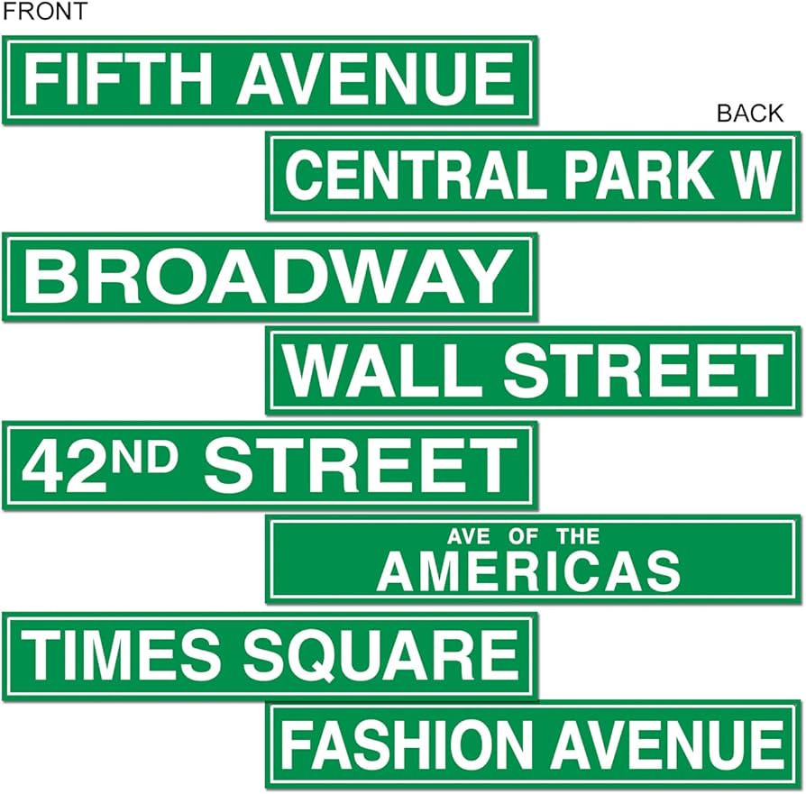 Beistle NYC Street Sign Decoration | Amazon (US)