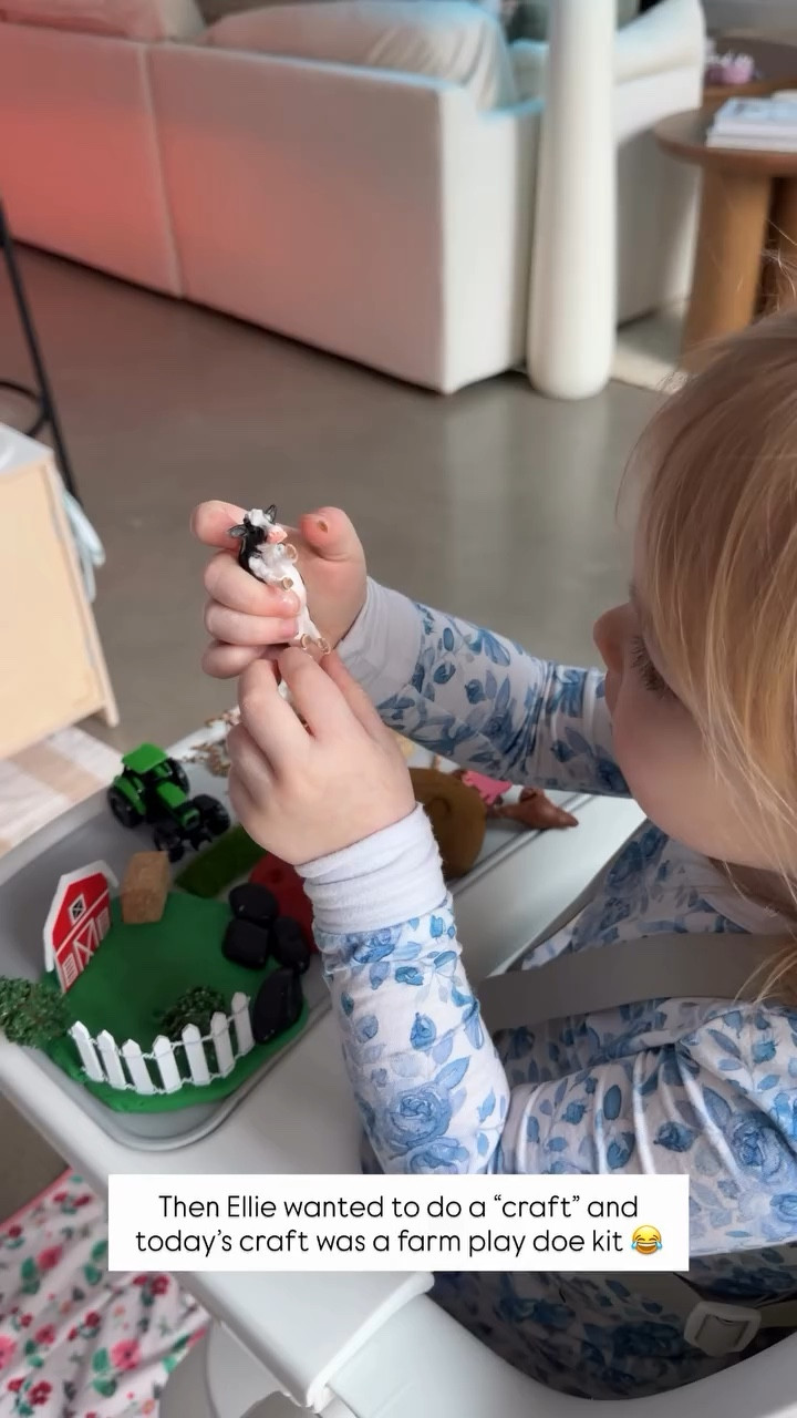 Then Ellie wanted to do a “craft” and today’s craft was a farm play doe kit from Little Hands Dough Co 😂

Linking similar farm and barn play doh sets for kids! 🐄🚜

#LTKKids #LTKActive #LTKHome
