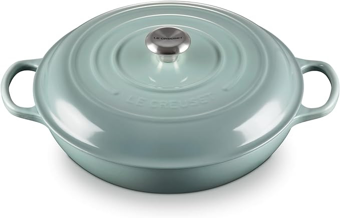 Le Creuset Enameled Cast Iron Signature Braiser, 5 qt., Sea Salt | Amazon (US)