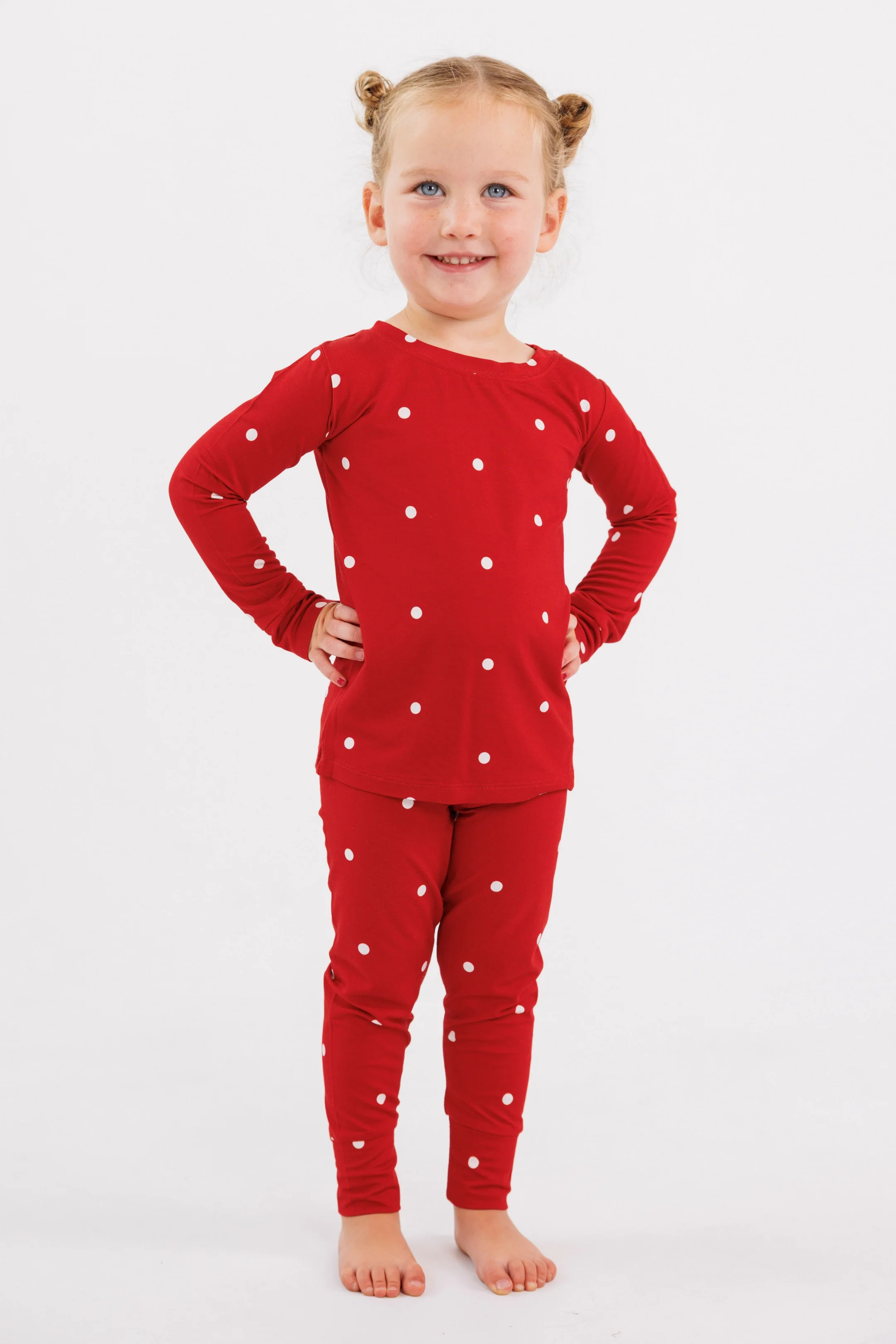 Ruby Polka Dot Two Piece Set | Bamboo Kids Pajamas | In My Jammers | In My Jammers