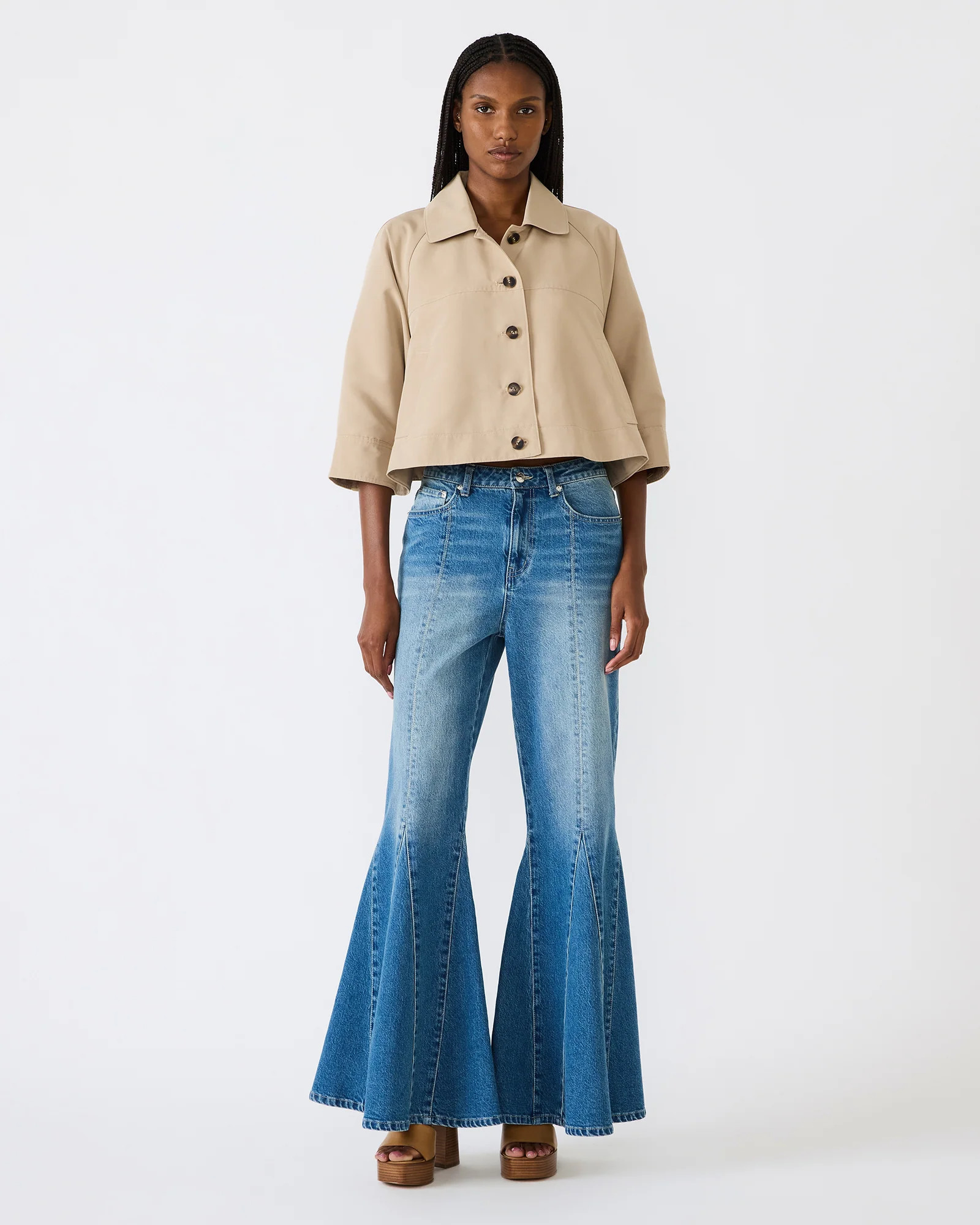 RHODE Button-Up Tan Jacket | Women's Designer Clothing | Steve Madden (Canada)