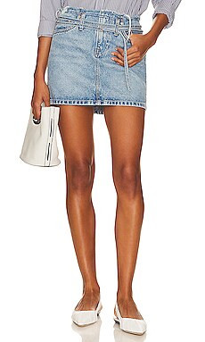 GRLFRND Tali Belted Frayed Waist Mini Skirt in Bisbee from Revolve.com | Revolve Clothing (Global)