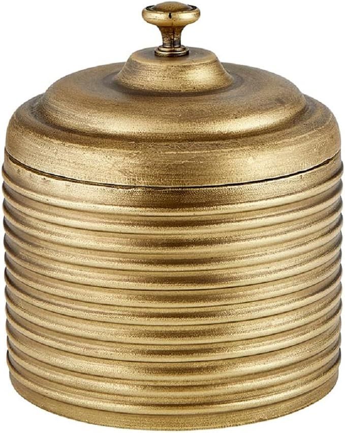 47th & Main Metal Footed Home Décor Pot with Lid, Small, Antiqued Gold | Amazon (US)