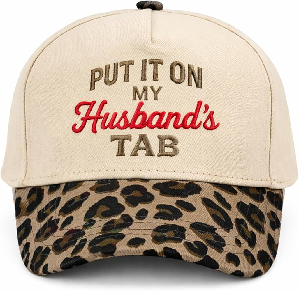 Put It On My Husbands Tab Embroidered Trucker Hat for Mens with Design Dad Hat for Womens Low Pro... | Amazon (US)