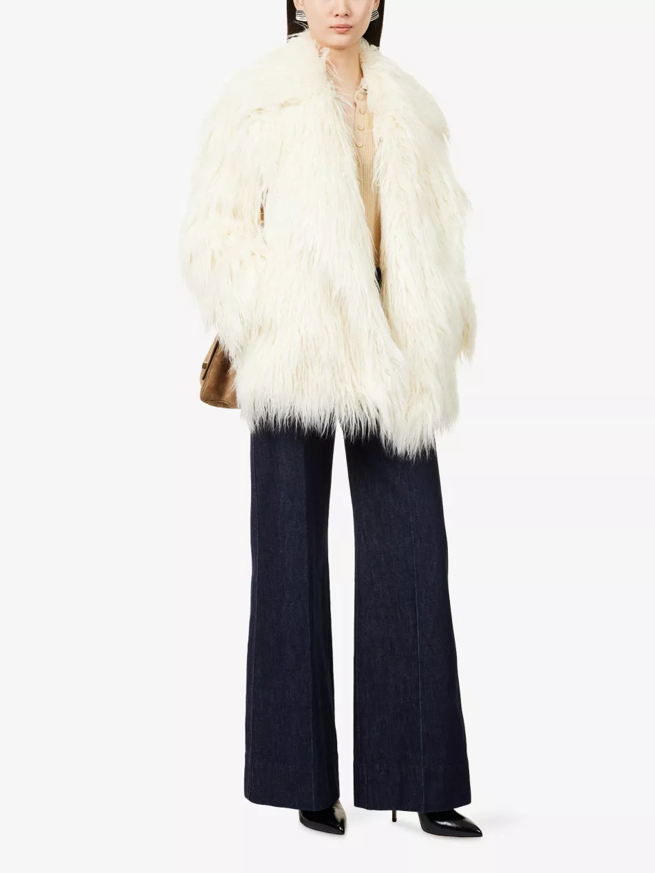 Liza Shaggy Faux-Fur Coat | Selfridges