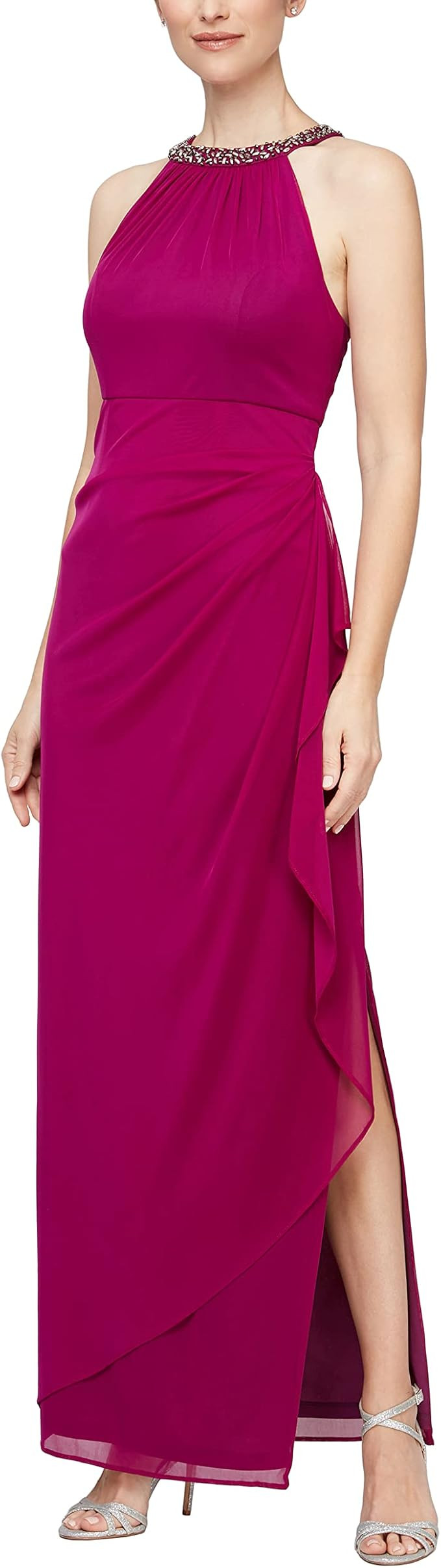 Alex Evenings Women's Long Halter Dress | Amazon (US)