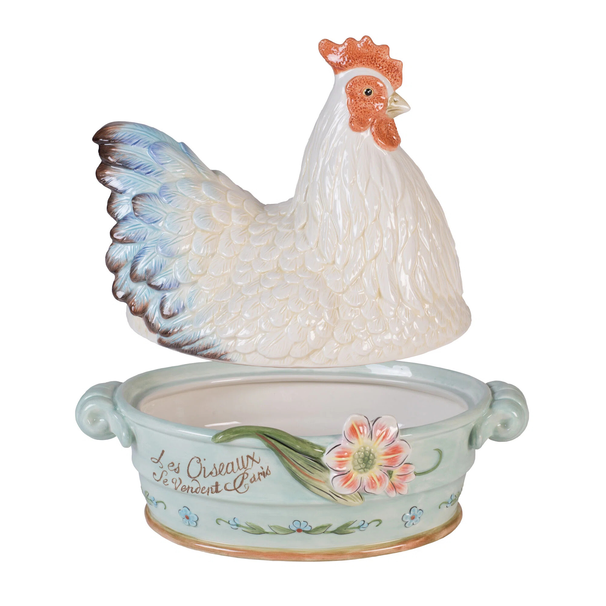 Fitz And Floyd Toulouse Hen Covered Vegetable Serve Bowl, 11 1/4-Inch, Multicolor | Wayfair North America