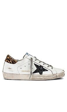 Golden Goose X REVOLVE Superstar Sneaker in White, Leopard, & Black from Revolve.com | Revolve Clothing (Global)