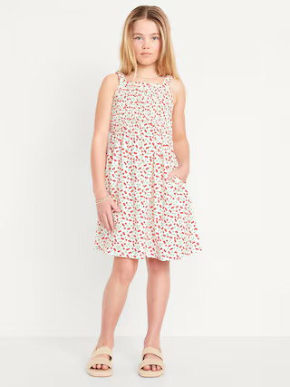 Printed Sleeveless Smocked Dress for Girls | Old Navy (US)