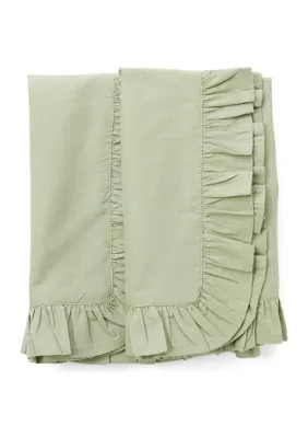 Set of 2 Green Solid Ruffled Napkins | Belk