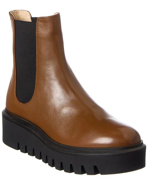 Stuart Weitzman Chalet Lug Leather Chelsea Boot | Shop Premium Outlets