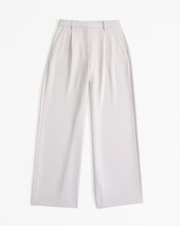 Women's A&F Harper Tailored Premium Crepe Pant | Women's New Arrivals | Abercrombie.com | Abercrombie & Fitch (UK)