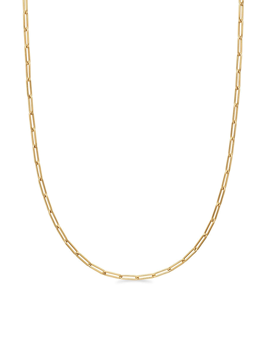 Men's Chain Link Necklace in 18K Yellow Gold - Gold - Size 26 | Saks Fifth Avenue