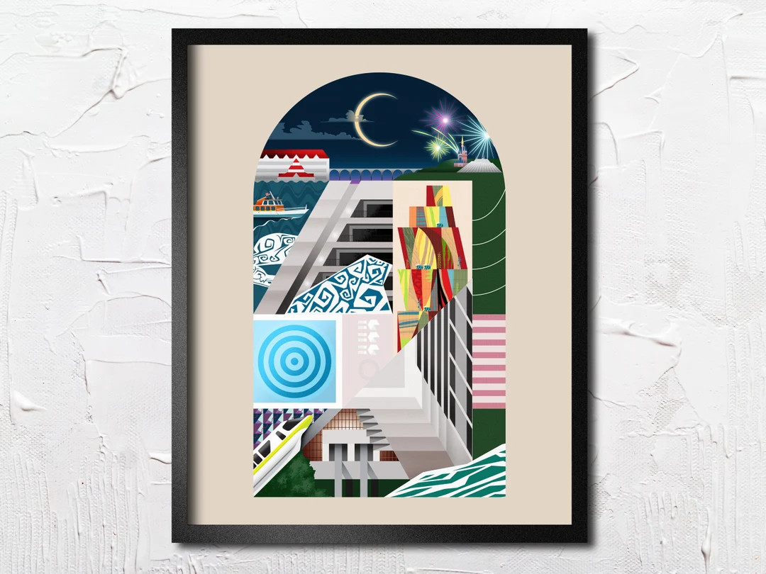 Maximalist Contemporary Resort Print - Etsy | Etsy (US)