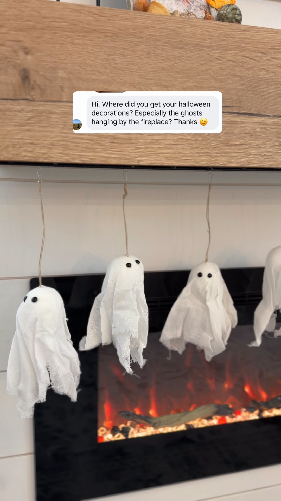 Some of my Halloween/fall decor is linked! 👻 these ghost would also make a cute garland!
