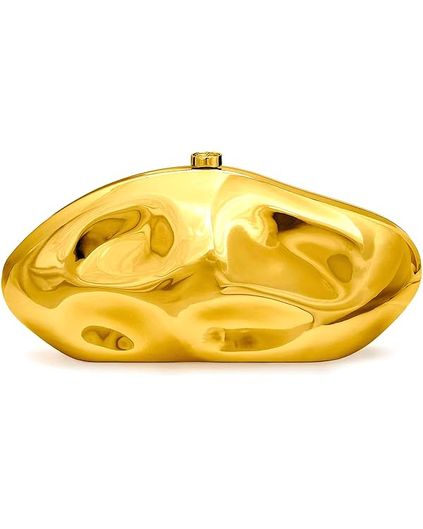 Acrylic Clutch Purse for Women Irregular Shell Evening Handbag for wedding party | Amazon (US)