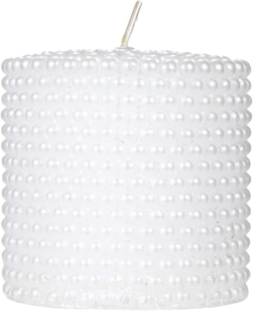 Mega Candles Unscented Round Pearl White Pillar Candles, Hand Poured Premium Wax Candle 3 Inch x 3 Inch, Home Décor, Wedding Centerpieces, Decoration, Occasions, Events, Festivities, Party, Gifts | Amazon (US)