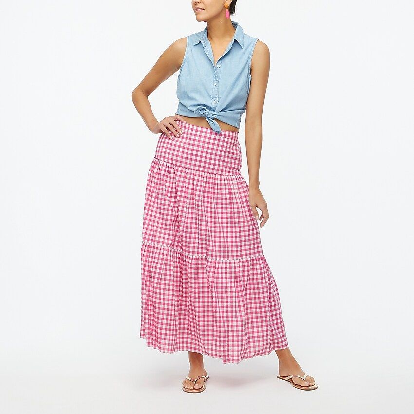Triple-tier maxi skirt | J.Crew Factory