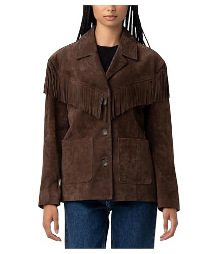 Blank NYC Women's Real Suede Fringe Blazer, Down to Earth | Amazon (US)
