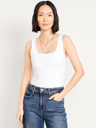 Double-Layer Scoop-Neck Tank Top | Old Navy (US)