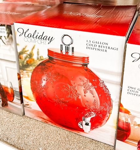 Red ornament beverage dispenser 
Holiday entertaining 

#LTKparties #LTKHoliday #LTKfindsunder50