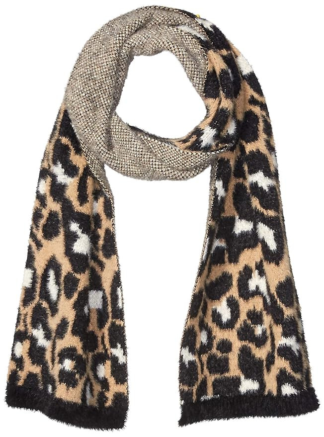 Amazon Brand - Daily Ritual Women's Animal Print Fuzzy Knit Scarf, One Size | Amazon (US)
