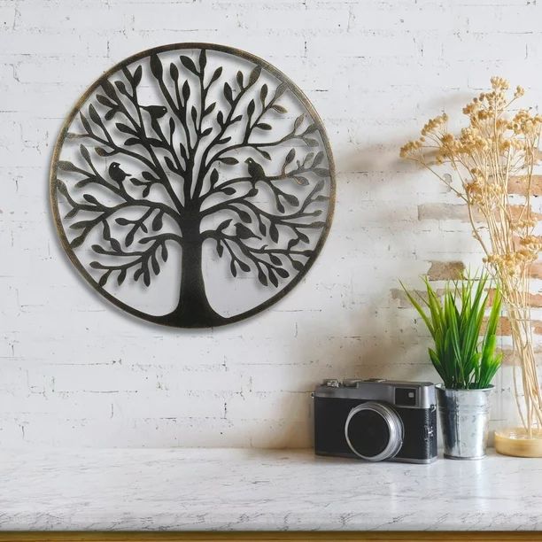 Metal Wall Art - Tree of Life - Family Tree Metal Wall Decor Home Office Decoration Bedroom Livin... | Walmart (US)