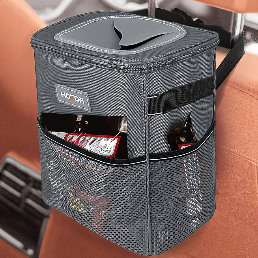 HOTOR Car Trash Can, Multifunctional Car Accessory for Interior Car Stuff Storage with Compact De... | Amazon (US)