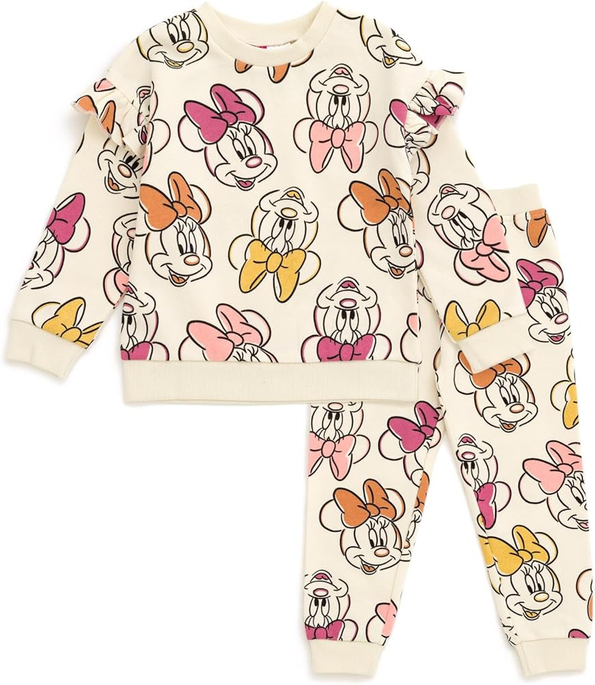 Disney Girls Fleece Sweatshirt and Jogger Pants Outfit Set Newborn to Big Kid Sizes (Newborn - 14... | Amazon (US)
