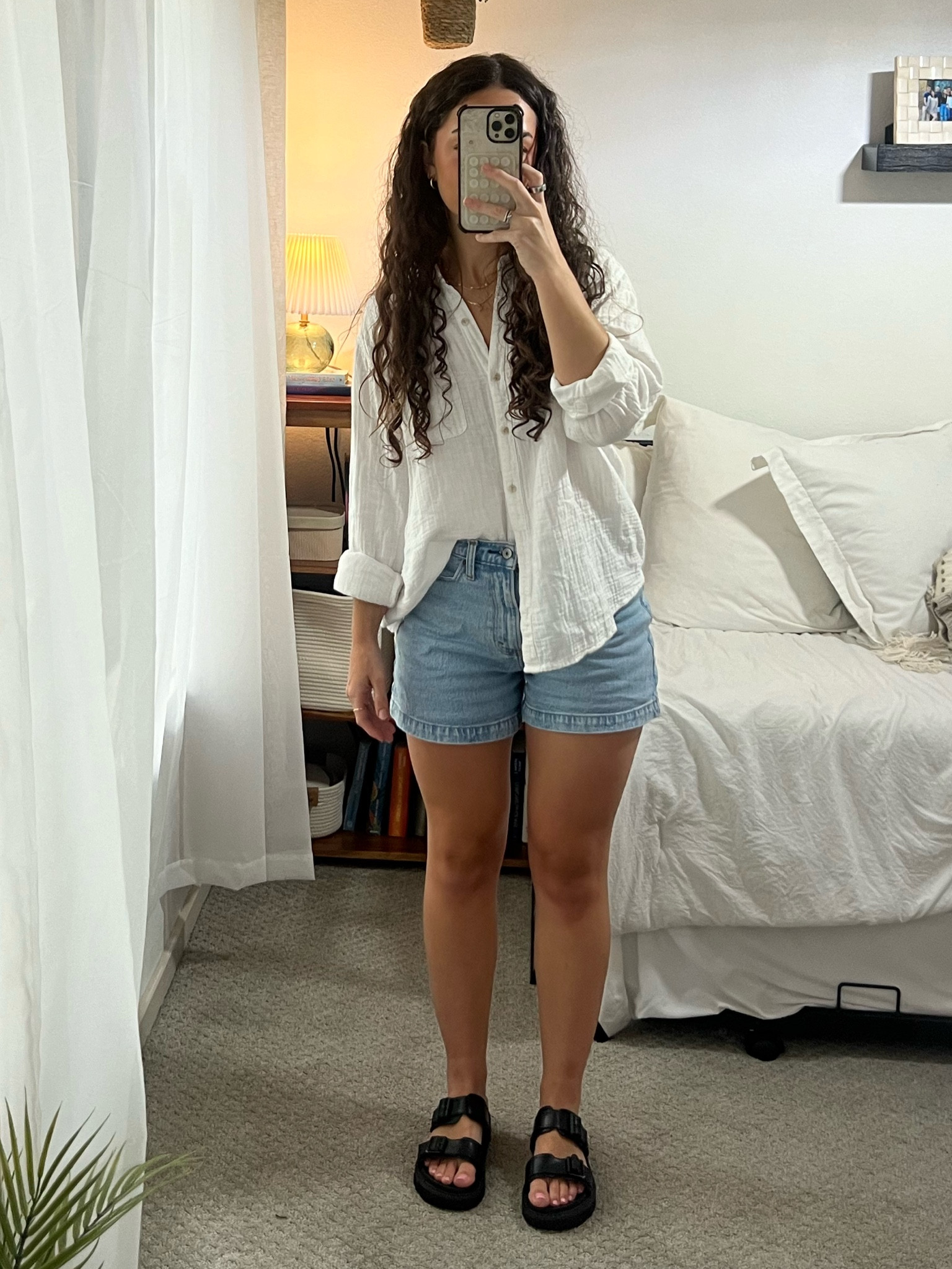 Casual ootn for dinner! Top is old from target but linking similar. Wearing a 4 in the denim shorts! 

#LTKFindsUnder50 #LTKFindsUnder100 #LTKSeasonal