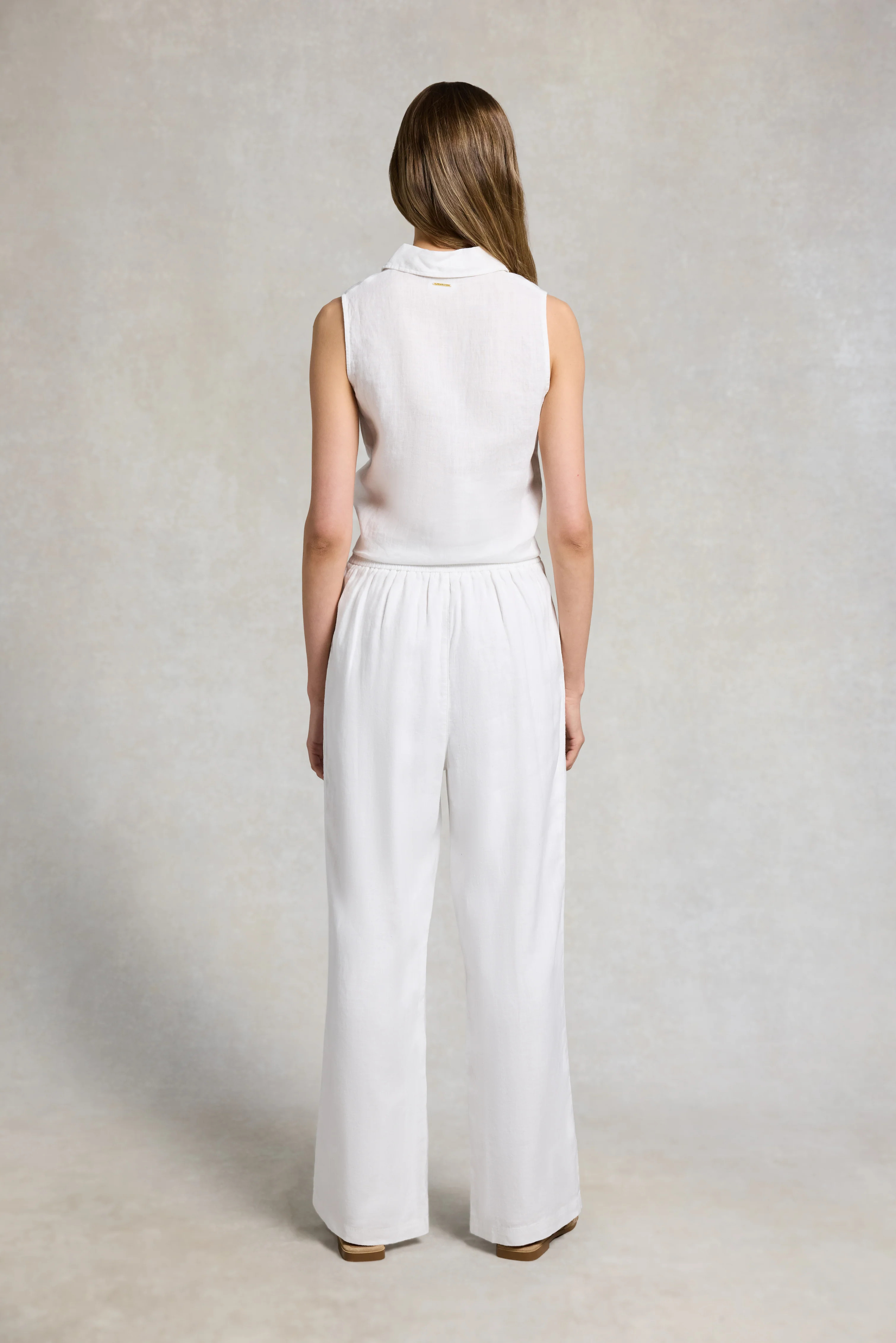 Amalfi Linen Trouser (White) | Holland Cooper
