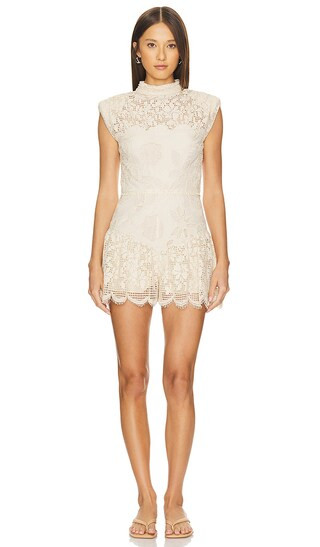 Gabi Romper in Creme | Revolve Clothing (Global)