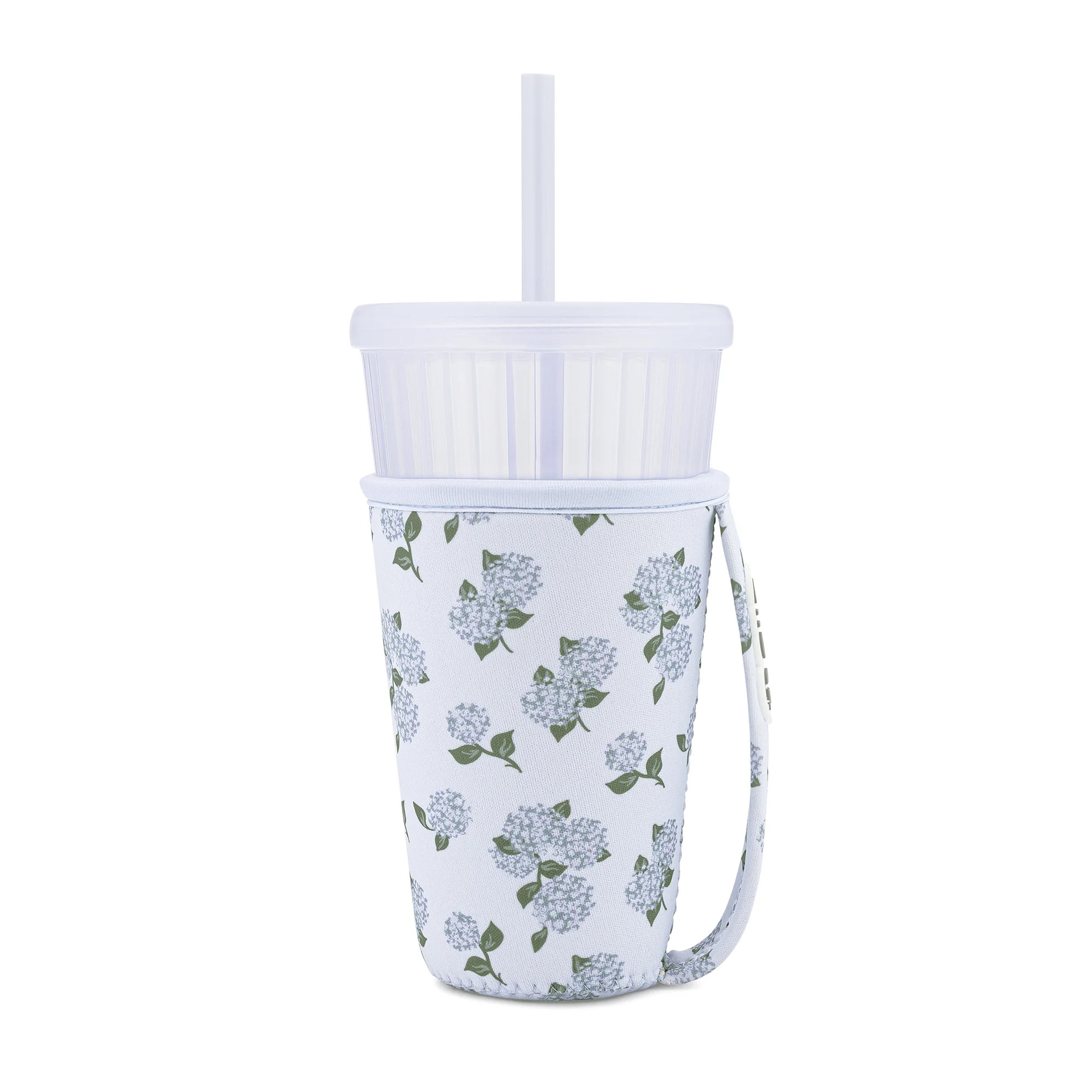 Ello Iced Coffee Cooler 24Oz Plastic Blue Hydrangea - Walmart.com | Walmart (US)