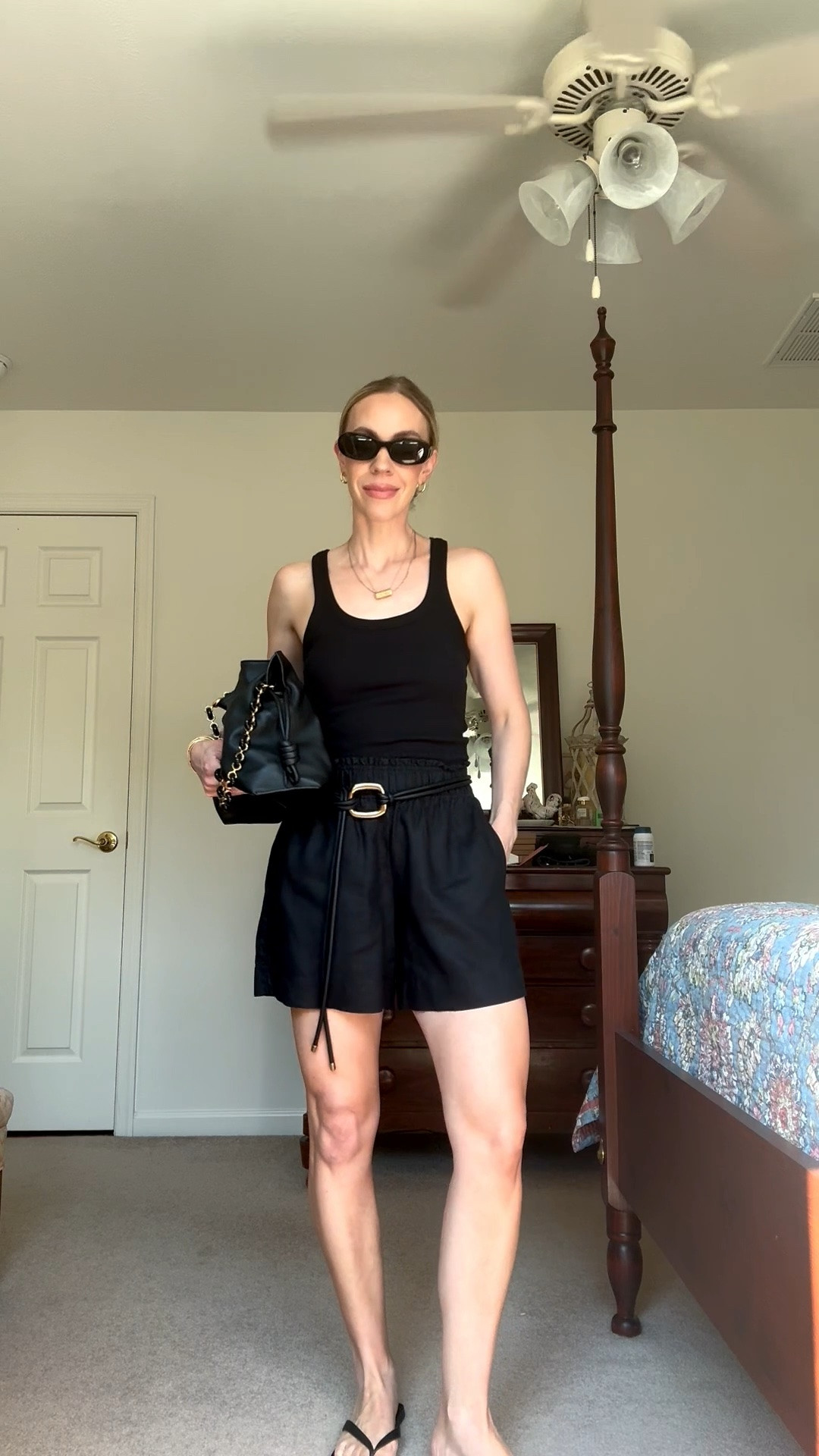 All black summer outfit, summer look over 40, @Quince linen shorts (so comfy and under $50), @Madewell leather wrap belt

#LTKOver40 #LTKSeasonal #LTKSaleAlert