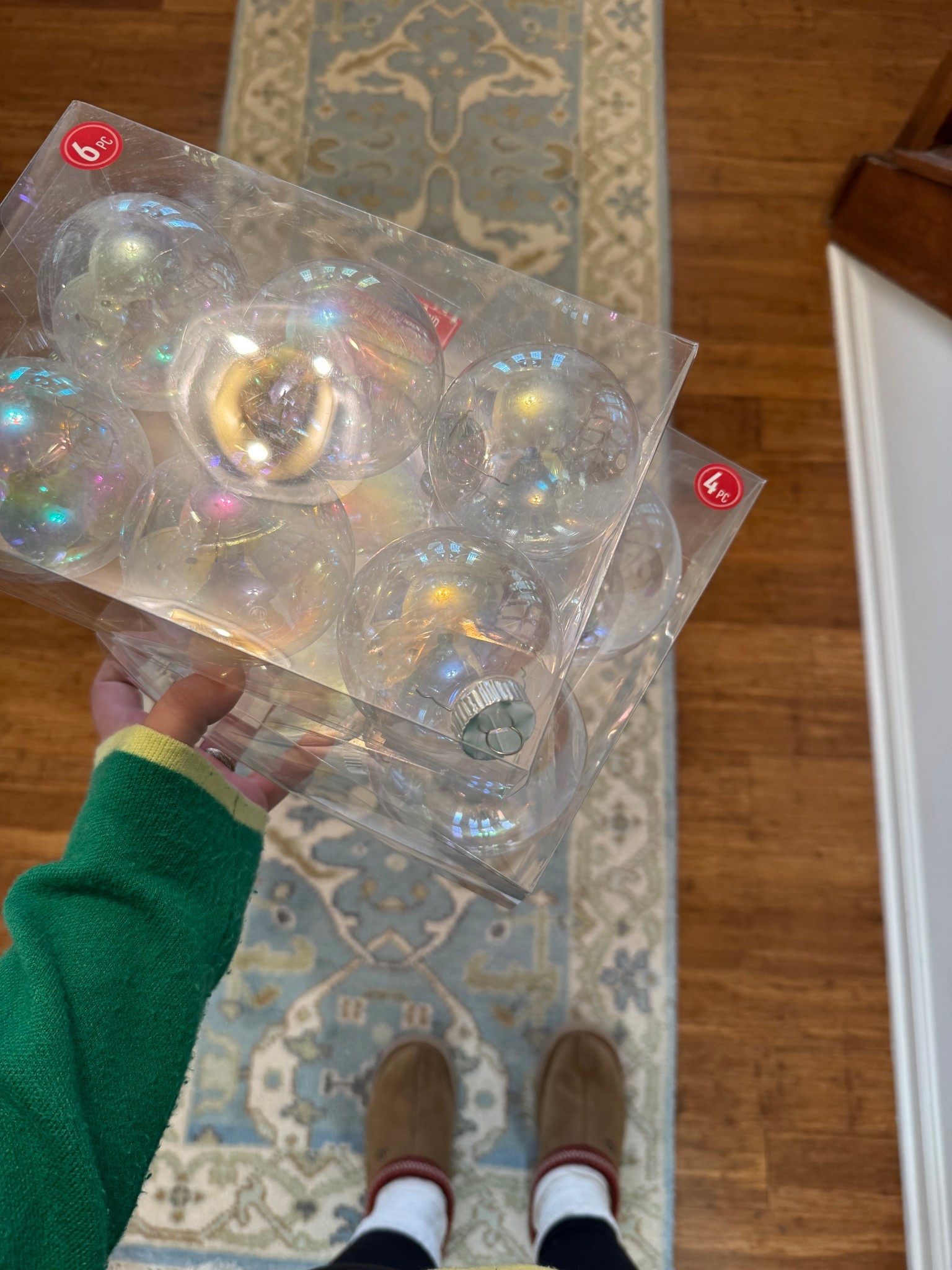 Iridescent ornaments 

#LTKSeasonal #LTKSaleAlert