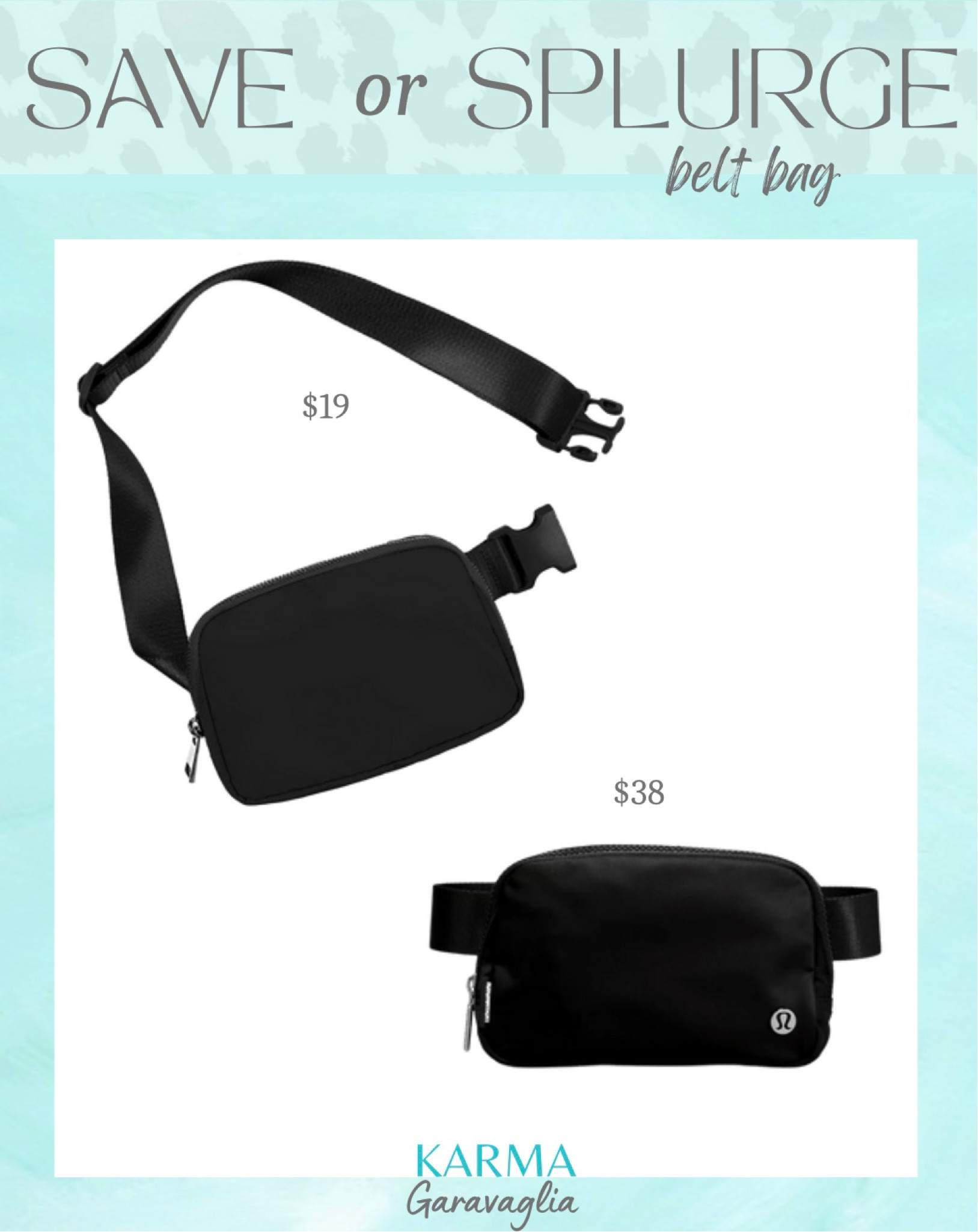 Save or Splurge, belt bag, everywhere belt bag, Amazon, Lululemon, makes a great gift, designer inspired dupes, #designerdupes #giftidea #giftsforher #giftsforteen #beltbag @lululemon

Follow me @karmagaravaglia for more fashion finds, beauty faves, lifestyle, home decor, sales and more! So glad you’re here!! XO!!


#LTKGiftGuide #LTKSeasonal #LTKHoliday