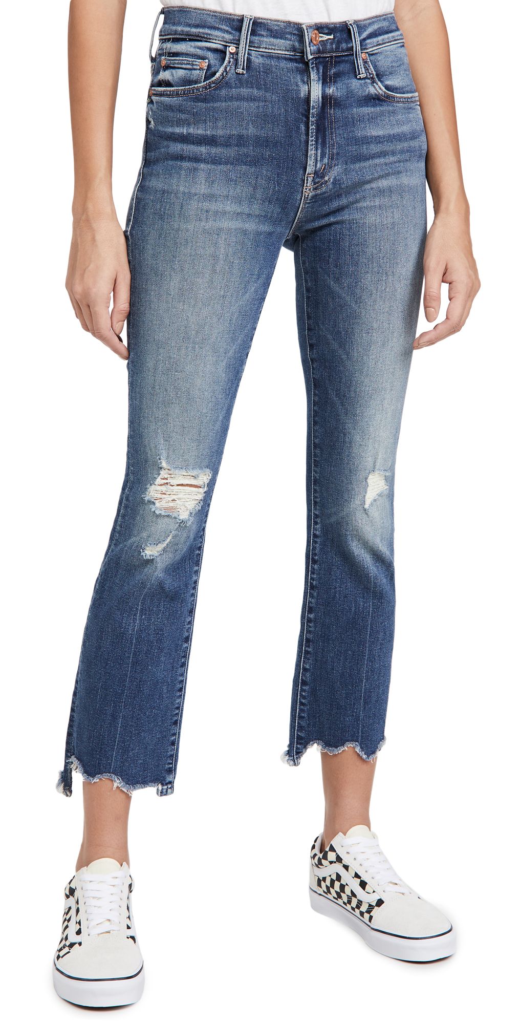 MOTHER The Insider Crop Step Chew Jeans | Shopbop | Shopbop