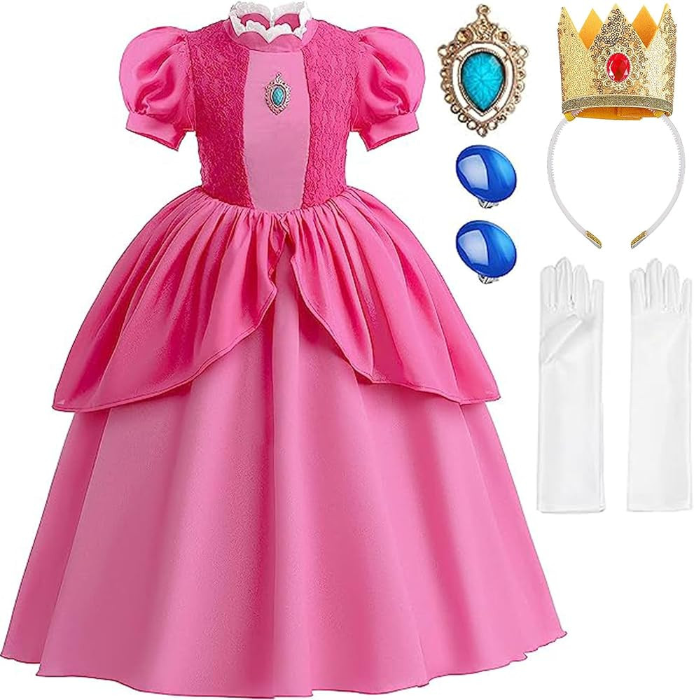Girls Dress Costume Cosplay Movie Dress Up Kids Outfit Halloween Christmas Birthday Princess Part... | Amazon (US)