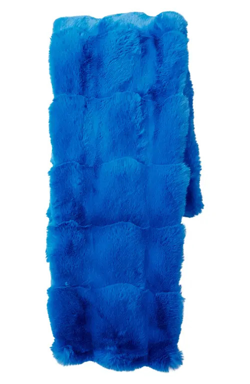 LITA by Ciara Recycled Polyester Faux Fur Scarf in Princess Blue at Nordstrom | Nordstrom