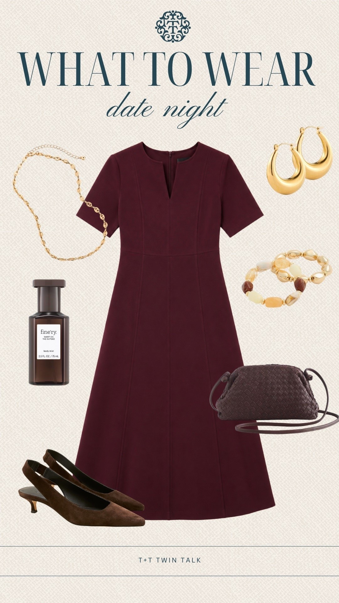 T+T, what to wear! This Talbots dress is a great choice for date night, dinner out, or a special evening. Add pointed-toe heels, a small crossbody, and gold jewelry to finish the look.

#LTKSeasonal #LTKOver40 #LTKMidsize