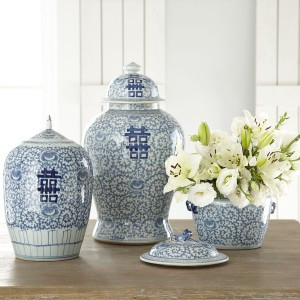 Blue & White Happiness Pot - Short | Wisteria