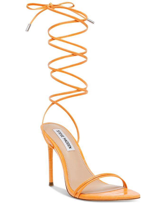 Steve Madden Women's Flamin Strappy Ankle-Strap Sandals & Reviews - Sandals - Shoes - Macy's | Macys (US)