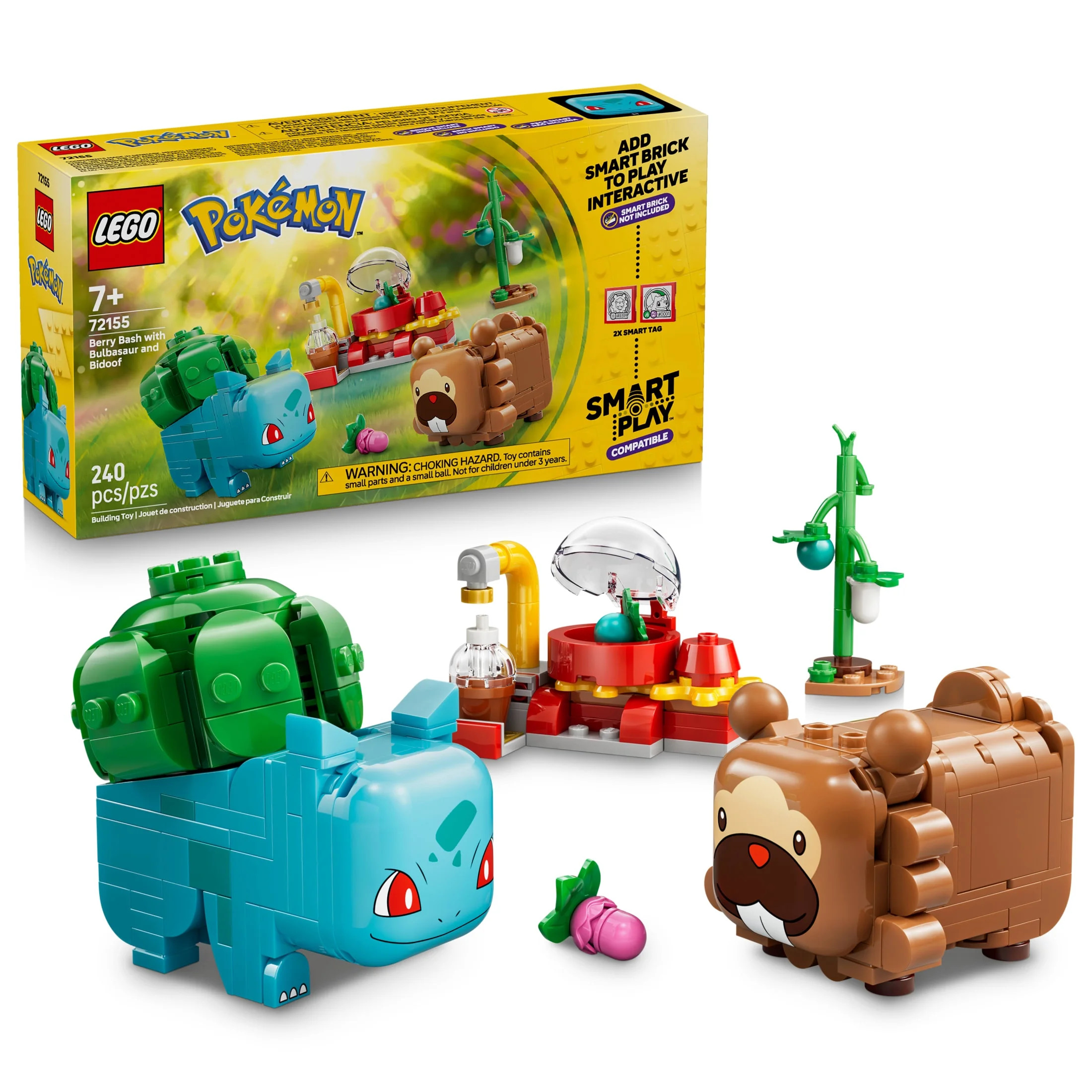 LEGO Pok\u00e9mon SMART Play: Berry Bash with Bulbasaur and Bidoof - Compatible Set with 2 SMART ... | Walmart (US)