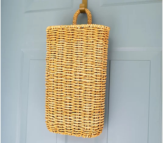 Indoor/Outdoor 17" Woven Door Basket by Lauren McBride - QVC.com | QVC
