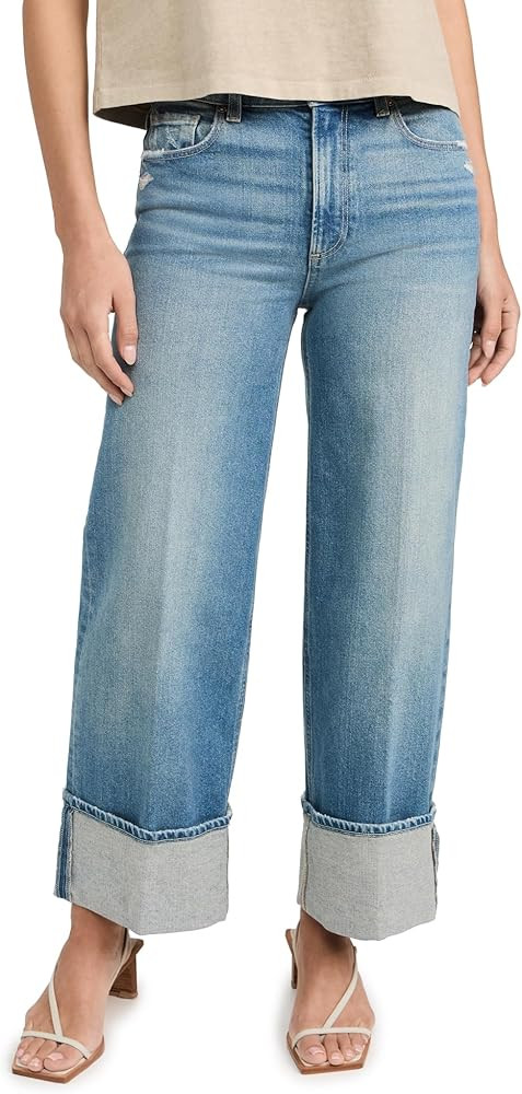 PAIGE Women's Sasha Ankle Wide Cuff Jeans | Amazon (US)