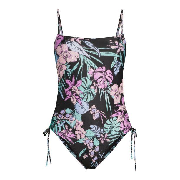 No Boundaries Juniors' Plus Size Resort One-Piece Swimsuit - Walmart.com | Walmart (US)